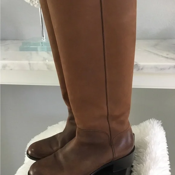 Salvatore Ferragamo Dark Brown Leather Riding Boots - Picture 16 of 16